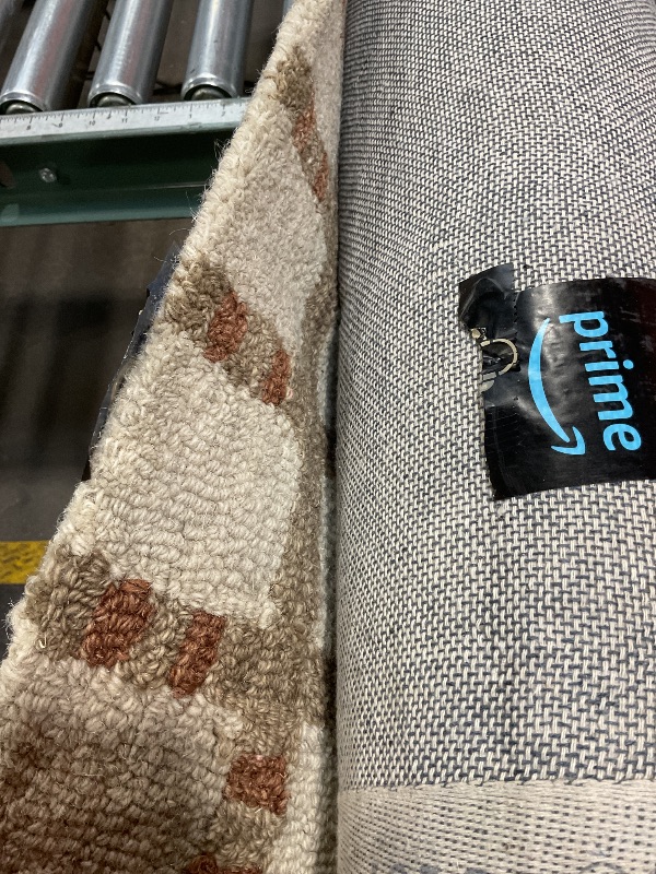 Photo 1 of **OUTSIDE DIRTY FROM TRANSPORT**Loloi Magnolia Home by Joanna Gaines Waylon Collection WAY-02 Natural/Rust 5'-0" x 7'-6" Area Rug