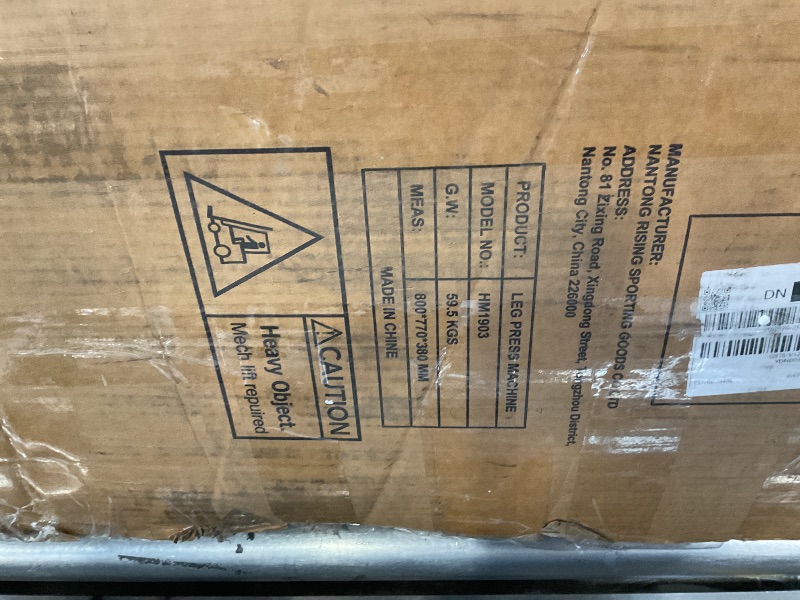 Photo 1 of **CARTON B ONLY**Dripex Leg Press Machine, Leg Press Machines for Home Gym, Professional Leg Press Hack Squat Machine Combo with 4 Weight Plate Storage Holders for Full Lower Body Workout - Weight Plates Not Included