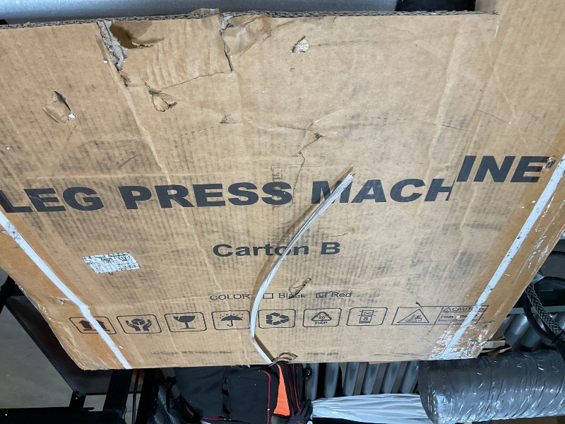 Photo 1 of **CARTON B ONLY**Dripex Leg Press Machine, Leg Press Machines for Home Gym, Professional Leg Press Hack Squat Machine Combo with 4 Weight Plate Storage Holders for Full Lower Body Workout - Weight Plates Not Included