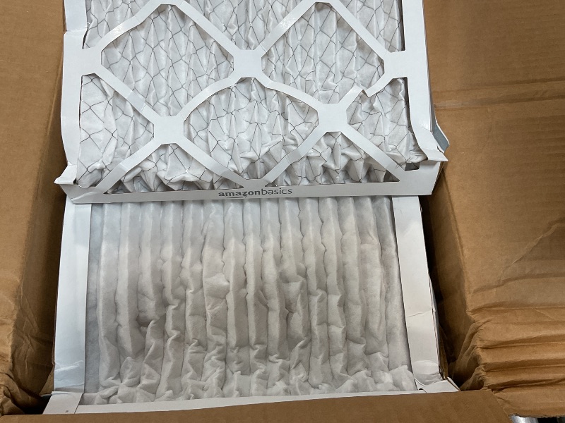 Photo 1 of **MINOR DAMAGE**Amazon Basics 14x25x1 Air Filter 6 Pack, MERV 11 AC Furnace Filters (Actual Size: 13.75" x 24.75" x 0.75")