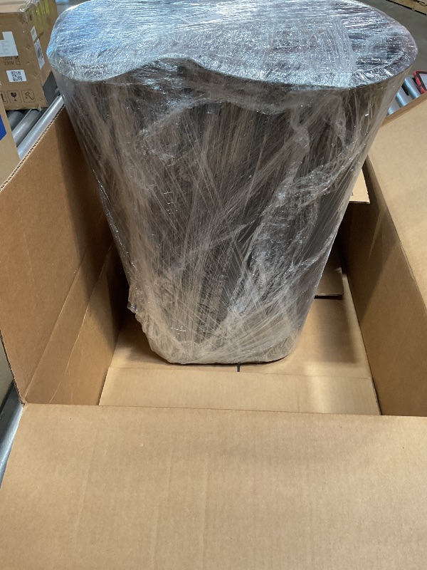 Photo 1 of **MINOR DENT**Rubbermaid Spring Top Trash Can with Lid 13 Gallon Gray Plastic Garbage Bin for Home/Kitchen/Office/Garage