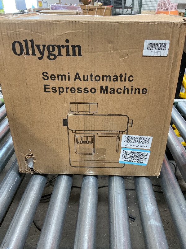 Photo 1 of ****FROTHING STEAMER HAS ISSUES FUNCTIONING/USED**** Ollygrin Espresso Machine with Grinder, 20 Bar Professional Espresso Maker with 19 Grind Sizes, Coffee Machine with Milk Frother, 2.8L Removable Water Tank for Latte & Cappuccino