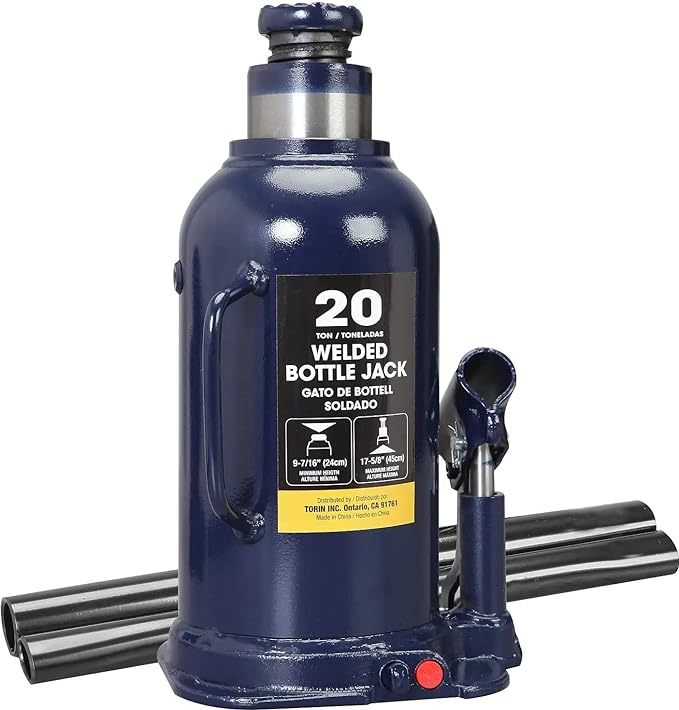 Photo 1 of **NO ROD**BIG RED 20 Ton (40,000 LBs) Torin Welded Hydraulic Car Bottle Jack for Auto Repair and House Lift, Blue, AT92003UR