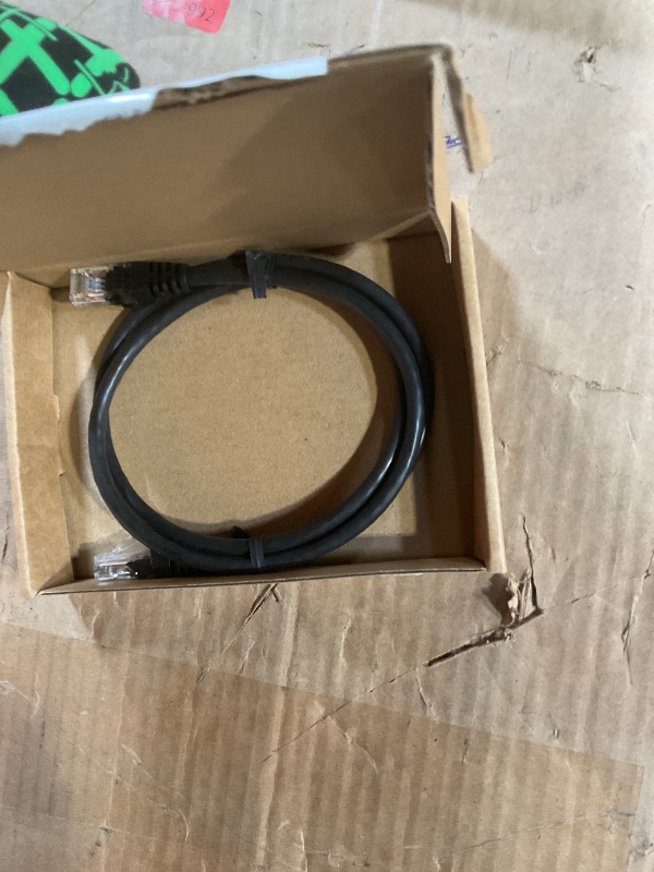 Photo 1 of Amazon Basics RJ45 Cat 6 Ethernet Patch Cable, 10 Gbps High-Speed, 250MHz, Snagless, Gold-Plated Connectors, 3 Foot, Black