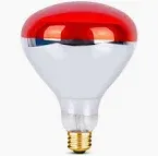 Photo 1 of **BOX INCORRECT / ITEM INSIDE CORRECT*** OHLECTRIC R40 Red Infrared Heat Flood Bulb with E26 Medium Base | 250W Heat Reflector Incandescent Light | Ideal for Workshops, Poultry Farmings