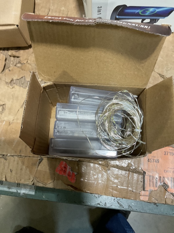 Photo 1 of JMEXSUSS 4 Pack 50 LED Fairy Lights Battery Operated, 16.1ft White Fairy Lights for Bedroom, Silver Wire Twinkle String Lights Indoor for Party Wedding Birthday Decorations