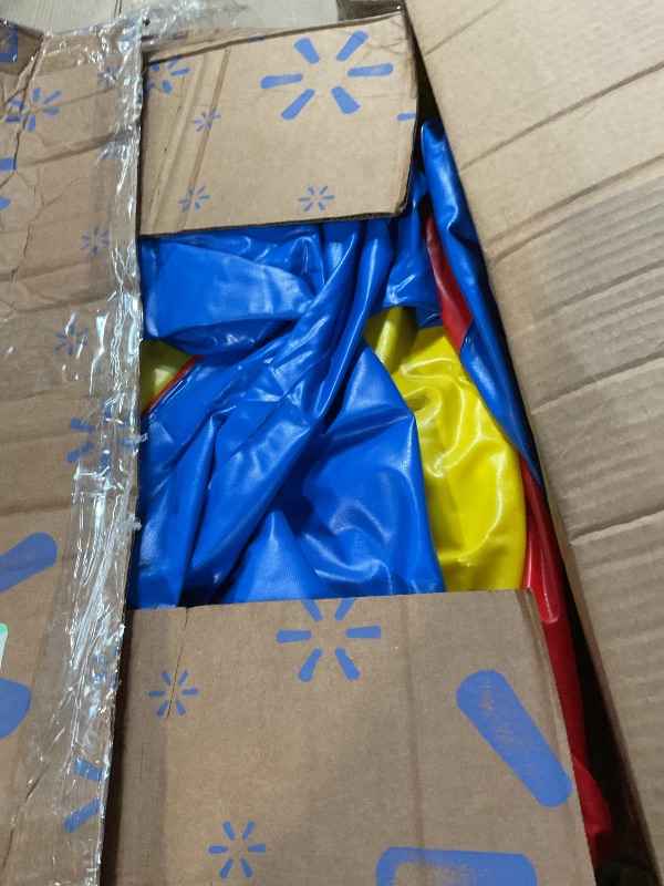 Photo 1 of **MISSING PUMP** Intex Inflatable Colorful Jump-O-Lene Castle Bounce House, for 2 Kids Ages 3-6 - Large Blow-Up Indoor Outdoor Children's Bouncer Jumper Playhouse