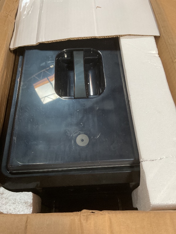 View 2 of *** BOX DAMAGED FROM WATER STILL IN MACHINE/ FOR PARTS ONLY/ MISSING DOESN'T PERFORM FUNCTION*** Frigidaire EFIC237 Countertop Crunchy Chewable Nugget Ice Maker, 44lbs per day, Black Stainless