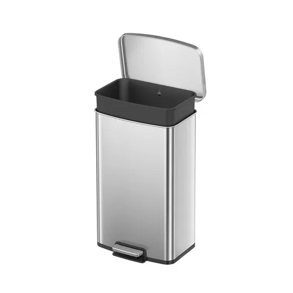 Photo 1 of ***color is black*** Better Homes & Gardens Kitchen Trash Can, 13.2 Gallon Stainless Steel Step Garbage Bin with Soft Close Lid, Black