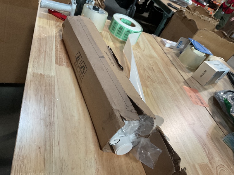 Photo 1 of ***DAMAGED BOX MISSING ASSEMBLY *** Curtain Rods for Windows 32-96 Inch, 1 Inch Adjustable White Metal Curtain Rod Set with Brackets, Easy Install