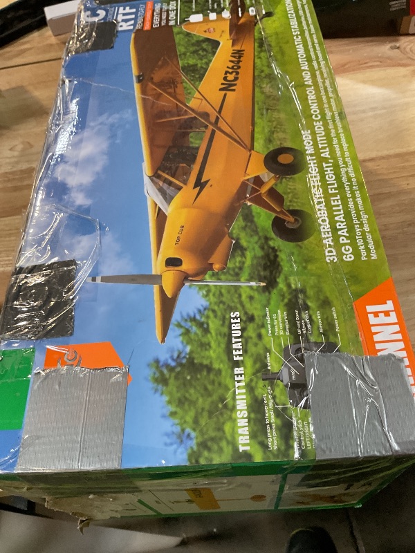 Photo 1 of ***MISSING ASSEMBLY ***Park10 Toys J3-CUB RC Plane 5CH Remote Control Airplane for Adults 1406 Brushless Motor Outdoor 3D6G Fixed Wing Stunt RC Aircraft with Replaceable Parts (Yellow 2B+LED)