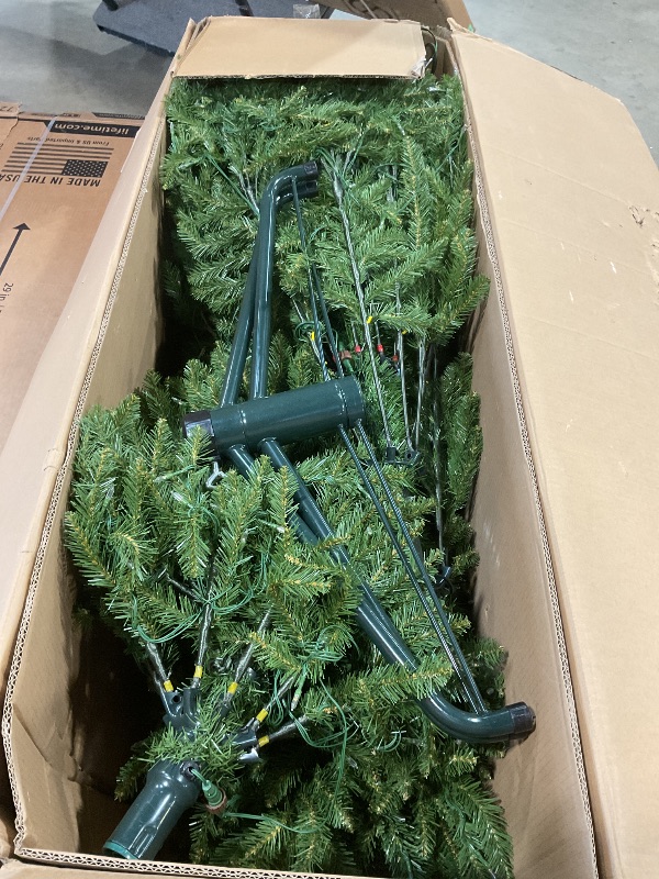 Photo 1 of **PARTS ONLY**National Tree Company 10 ft Pre-Lit Dunhill Fir Artificial Christmas Tree, 1,200 LED Lights, 5,090 Tips, PowerConnect, Foot Pedal, 10 Light Functions, Includes Stand, Green