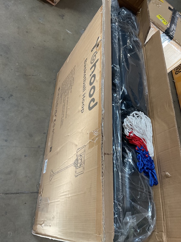 Photo 1 of ****MISSING RIM ASSEMBLY PIECE**** Yohood Basketball Hoop Outdoor 10ft Adjustable, Portable Basketball Hoop Goal System for Kids Youth and Adults in Backyard/Driveway/Indoor, 44 Inch Shatterproof Backboard and Larger Base