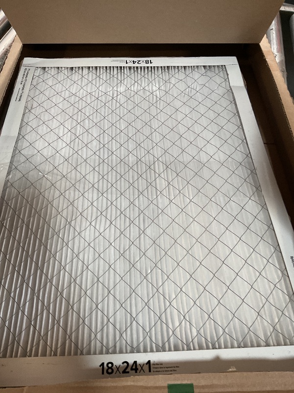 Photo 1 of 2 pack Filtrete 18x24x1 AC Furnace Air Filter, MERV 13, MPR 1900, Premium Allergen, Bacteria & Virus Filter, 3-Month Pleated 1-Inch Electrostatic Air Cleaning Filter, 6-Pack (Actual Size 17.81x23.81x0.78 in)