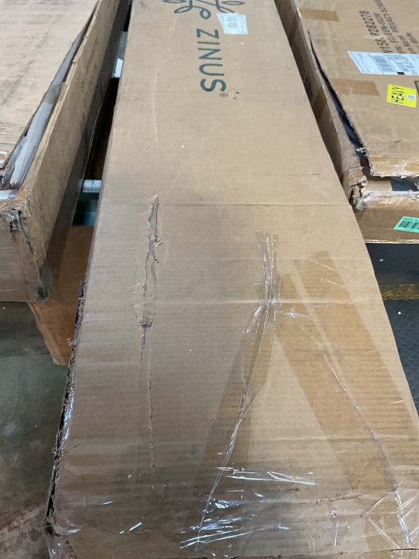 Photo 1 of ***FOR PARTS ONLY SCRATCHED & DENTED PIECES*** Zinus Good Design Award Winner Suzanne 6 Inch Bamboo and Metal Platforma Bed Frame, No Box Spring Needed, Wood Slat Support, Chestnut Brown, King