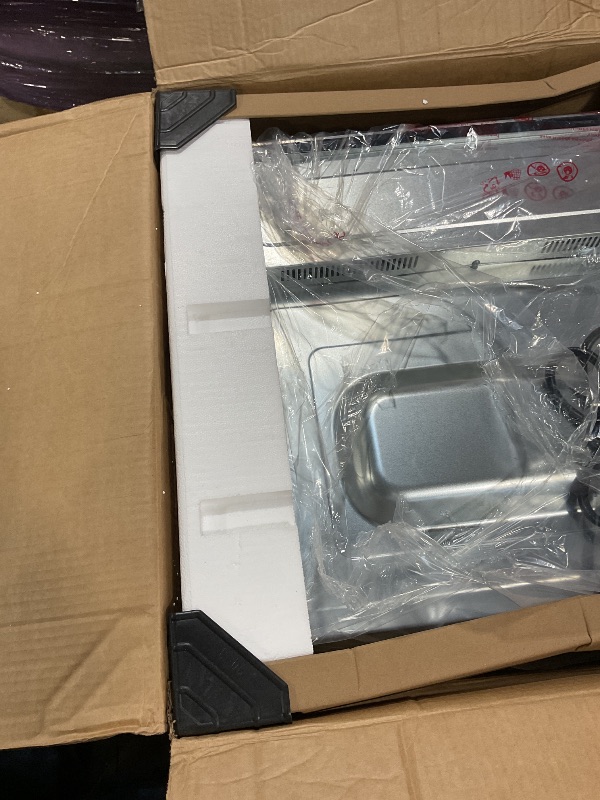 Photo 1 of **WIRE POWER NO PLUG** AMZCHEF Single Wall Oven 24" Built-in Electric Ovens with 11 Functions, 8 Automatic Recipes, 2800W, 240V, 2.5Cu.f Convection Wall Oven in Stainless Steel, Touch Control, Timer, Safety Lock,Upgraded