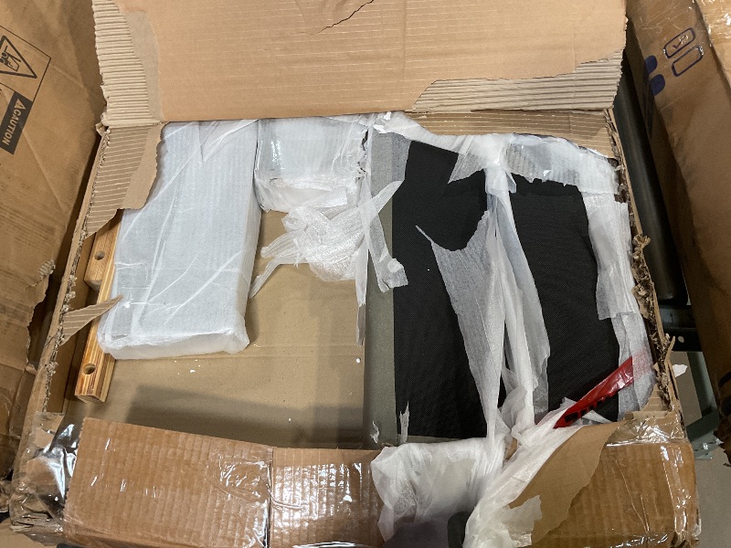 Photo 1 of **PARTS ONLY**Full Size Upholstered Bed Frame with Rabbit Ears Headboard, Sturdy Wood Slat Support, No Box Spring Needed, 79.5" l x 41.3" w, 250LBS Capacity for Bedroom, Grey