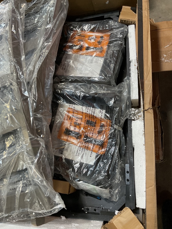 Photo 1 of *PARTS ONLY*
*TABLETOP BROKEN*
Signature Design by Ashley Bridson 5 Piece Dining Room Set, Includes Table & 4 Ladderback Barstools, Wood, Gray