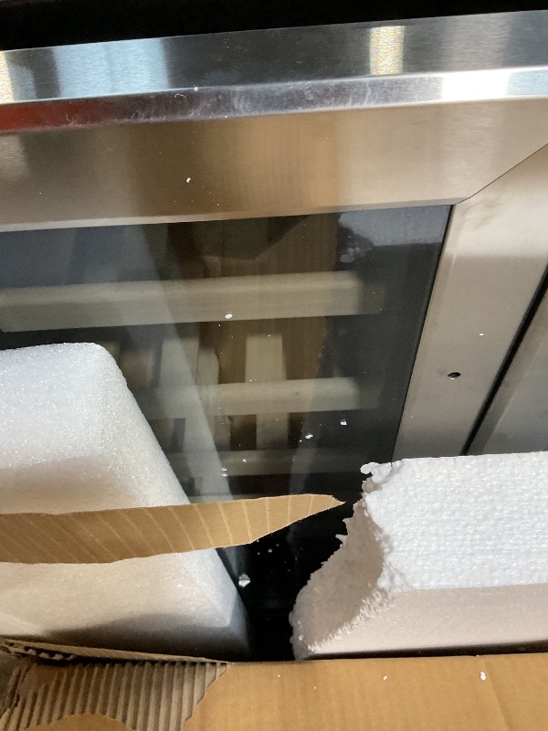 Photo 1 of ** NO HANDLES** BODEGA 24 Inch Wine and Beverage Refrigerator, Dual Zone Wine and Bar Beverage Cooler, Commercial Black Bar Cooler With 2 Glass Doors, Bar Fridge Hold 19 Bottles and 57 Cans,Built-In or Freestanding.