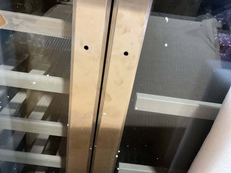 Photo 1 of ** NO HANDLES** BODEGA 24 Inch Wine and Beverage Refrigerator, Dual Zone Wine and Bar Beverage Cooler, Commercial Black Bar Cooler With 2 Glass Doors, Bar Fridge Hold 19 Bottles and 57 Cans,Built-In or Freestanding.