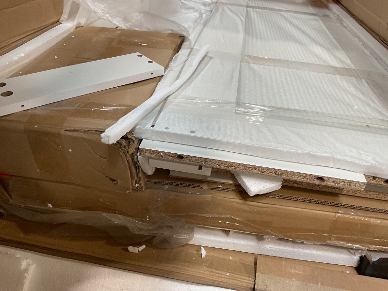 Photo 1 of **NEEDS MIRROR REPLACEMENT**DWVO Makeup Vanity with LED Mirror and Charging Ports, 10-Drawer Vanity Set with Glass Top, Hair Dryer Holder, 3 Adjustable Light Colors, and Hidden Storage Stool