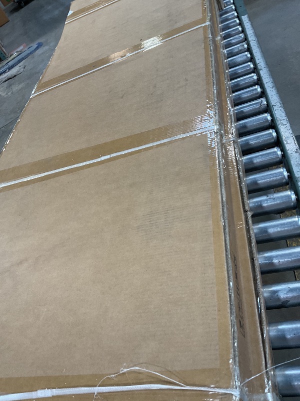 Photo 1 of **MISSING 2 PANELS** SMARTSTANDARD 96x80 Inch Closet Sliding Door Kit - Four 25" White Barn Doors with Frosted 5-Panel Glass, MDF PVC Surface, Complete Hardware Included for Easy Installation