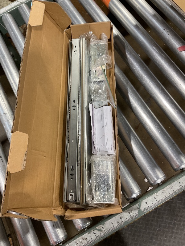 Photo 1 of 20 Inches Drawer Slides - 2 Pairs Soft Close Drawer Slides Heavy Duty Side Mount Ball Bearing Brushed Nickel Drawer Rails with Mounting Brackets, Silver