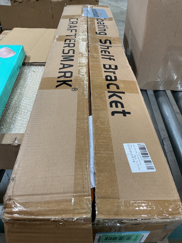 Photo 1 of 1 Pack Large Shelf Brackets Long Floating Shelf Bracket Invisible Floating Shelf Hardware Heavy Duty Floating Mantel Brackets(43"X6"X3" with Tools)