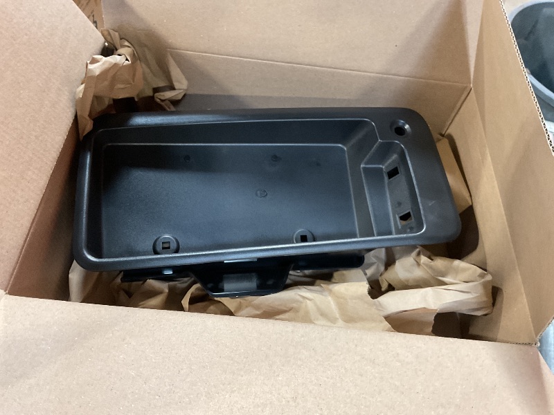 Photo 1 of **MISSING HANDLE SEEN IN PHOTO**JDMSPEED Exterior Rear Door Handle Compatible with 1996-2015 Chevy Express GMC Savana 1500 2500 3500 Van License Plate Bracket Holder Black Plastic Replaces 25989400, 15167638, 15269298