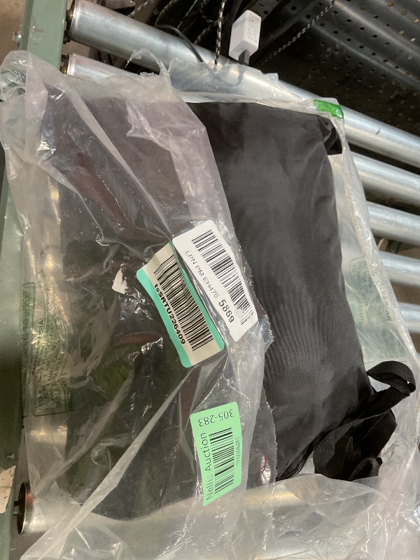 Photo 1 of **ZIPPER THREADS COMING LOOSE**Black zipper bag with a black cover inside.