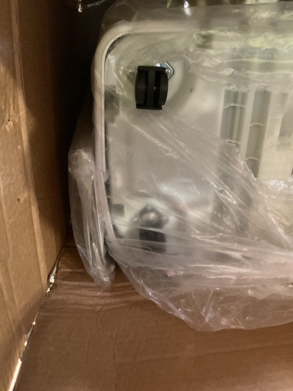 Photo 1 of **MINOR USE WEAR**BLACK+DECKER Smart Portable Air Conditioner, 12,000 BTU for Rooms up to 550 Sq. Ft., Smart Portable AC with Follow Me Remote and Window Kit, BPACT12WT, White