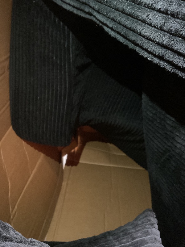 Photo 1 of **DIRT FROM TRANSPORT **cidludto Convertible Sofa Bed, 3 in 1 Loveseat Folding Couch Bed Foldable - Chaise Lounge Chair & Floor Futon Sleeper, Corduroy Pull Out Sofa Bed with 4 Pillows for Living Room, Black