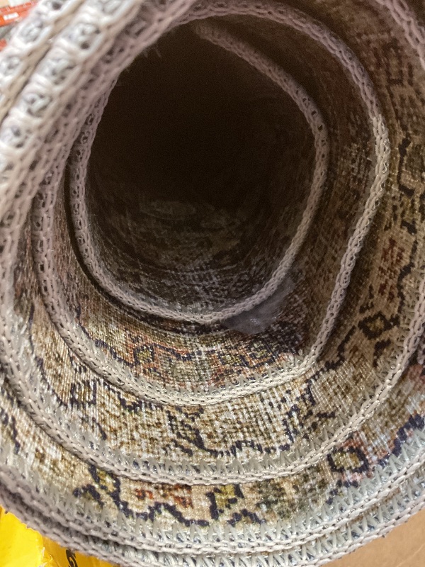 Photo 1 of **DIRT FROM TRANSPORT **Loloi Layla Collection LAY-03 Olive/Charcoal 7'-6" x 9'-6" .13" Thick Area Rug, Soft, Durable, Vintage Inspired, Distressed, Low Pile, Non-Shedding, Easy Clean, Printed, Living Room Rug