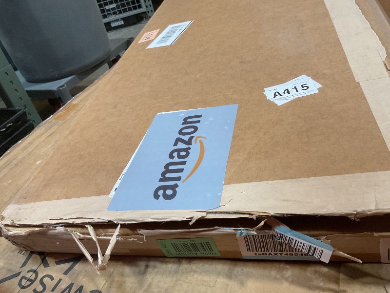 Photo 1 of **DAMAGE TO CORNER. CHIP IN MIDDLE EDGE. MISSING HARDWARE. SELLING FOR PARTS**OfficeSimpli Washer Dryer Countertop, Made in USA, Non-Slip Pads, Laundry Room Wood Topper, Washer Dryer Cover for Top, Laundry Countertop, Laminate Finish (Glacier White, Large