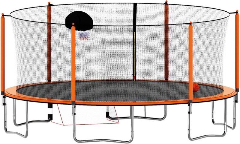 Photo 1 of **SELLING FOR PARTS AS PARTIAL SET. ONE BOX OF TWO**16ft Outdoor Trampoline With Inner Safety Enclosure