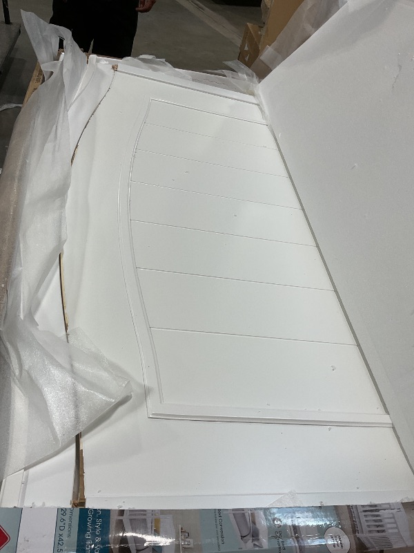 Photo 1 of **TOP LIP PIECE CAME OFF. SELLING FOR PARTS **Oxford Baby North Bay 4-in-1 Convertible Crib, Snow White, GreenGuard Gold Certified