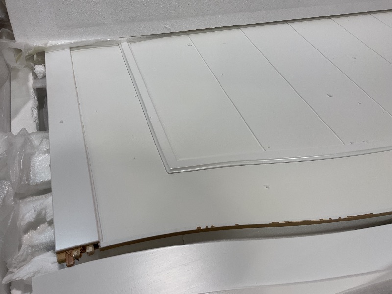 Photo 1 of **TOP LIP PIECE CAME OFF. SELLING FOR PARTS **Oxford Baby North Bay 4-in-1 Convertible Crib, Snow White, GreenGuard Gold Certified