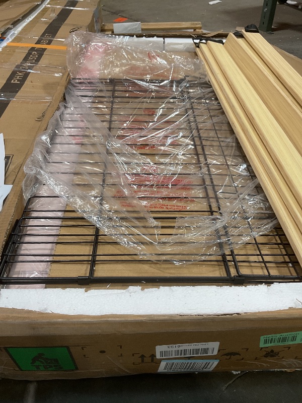 Photo 1 of **PARTS ONLY**GarveeHome Twin Bed Frame with Under-Bed Drawer, Upholstered Platform Bed with Wave Headboard for Kids/Girls, Wooden Slats Support, No Box Spring Needed, Velvet Pink