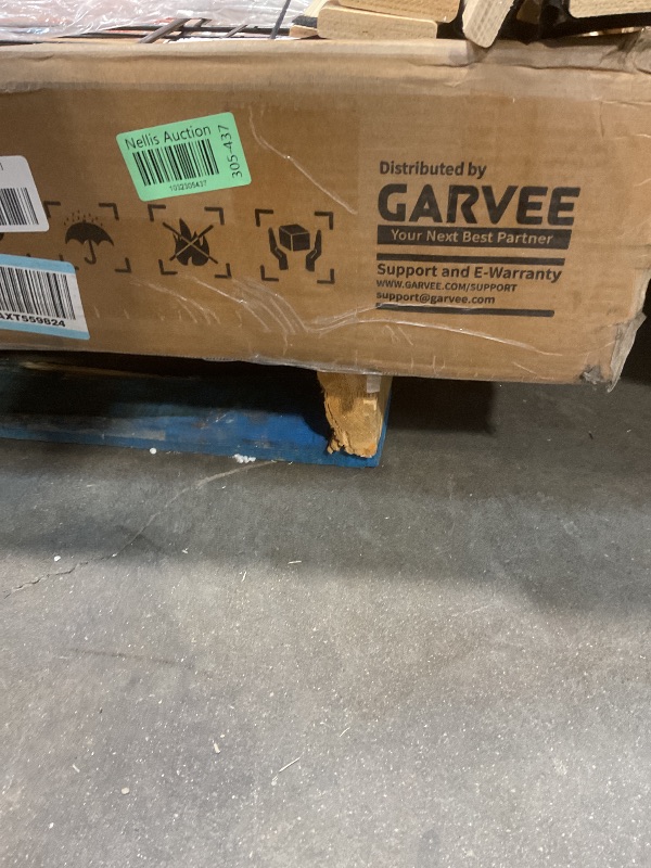 Photo 1 of **PARTS ONLY**GarveeHome Twin Bed Frame with Under-Bed Drawer, Upholstered Platform Bed with Wave Headboard for Kids/Girls, Wooden Slats Support, No Box Spring Needed, Velvet Pink