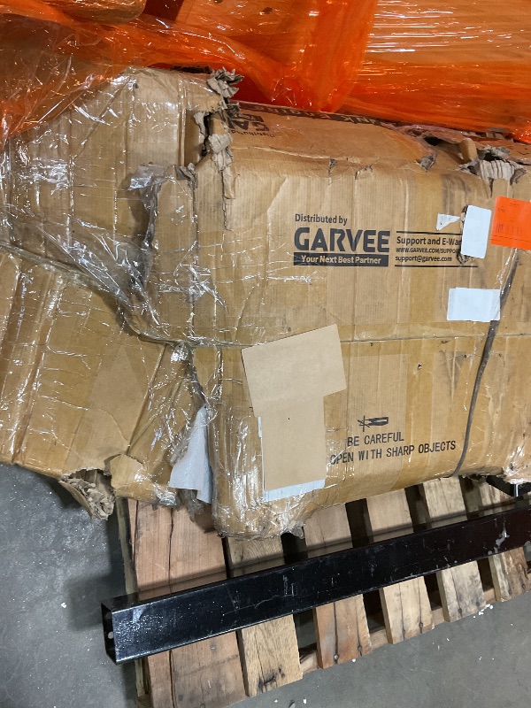 Photo 1 of **SELLING FOR PARTS AS PARTIAL SET. SCRAPE DAMAGE**GarveeTech 2-Ton Folding Engine Hoist Cherry Picker 4400 Lb Capacity Hydraulic Shop Crane with Telescoping Boom 6 Caster Wheels for Automotive Repair Garage Use Includes Hitch and Storage Stand Black