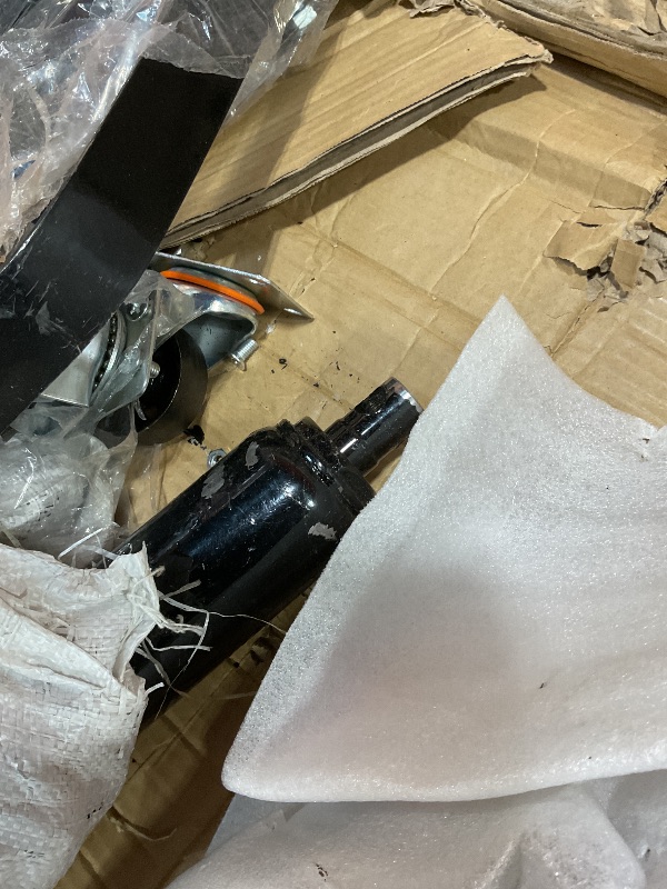 Photo 1 of **SELLING FOR PARTS AS PARTIAL SET. SCRAPE DAMAGE**GarveeTech 2-Ton Folding Engine Hoist Cherry Picker 4400 Lb Capacity Hydraulic Shop Crane with Telescoping Boom 6 Caster Wheels for Automotive Repair Garage Use Includes Hitch and Storage Stand Black