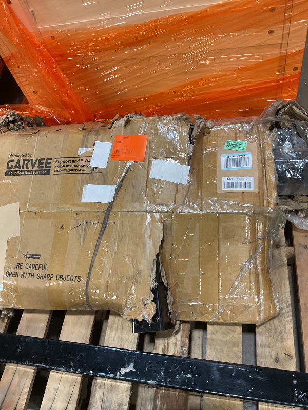 Photo 1 of **SELLING FOR PARTS AS PARTIAL SET. SCRAPE DAMAGE**GarveeTech 2-Ton Folding Engine Hoist Cherry Picker 4400 Lb Capacity Hydraulic Shop Crane with Telescoping Boom 6 Caster Wheels for Automotive Repair Garage Use Includes Hitch and Storage Stand Black