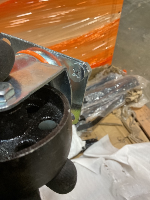 Photo 1 of **SELLING FOR PARTS AS PARTIAL SET. SCRAPE DAMAGE**GarveeTech 2-Ton Folding Engine Hoist Cherry Picker 4400 Lb Capacity Hydraulic Shop Crane with Telescoping Boom 6 Caster Wheels for Automotive Repair Garage Use Includes Hitch and Storage Stand Black