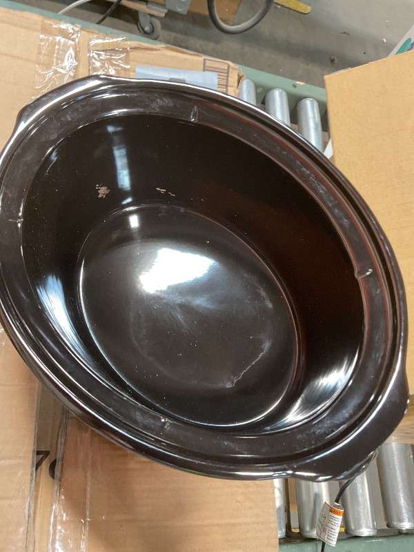 Photo 1 of **FOR PARTS** Crock-Pot 7 Quart Oval Manual Slow Cooker, Stainless Steel (SCV700-S-BR), Versatile Cookware for Large Families or Entertaining