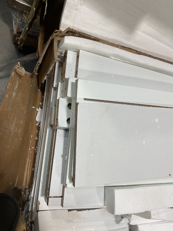 Photo 1 of **MINOR DAMAGE TO CORNERS**White 6 Drawer Dresser for Bedroom, Modern Double Chest of Drawers 47" Wide, Wood Drawers Storage Organizer Cabinet for Home Office, Living Room, Study Room, Nursery