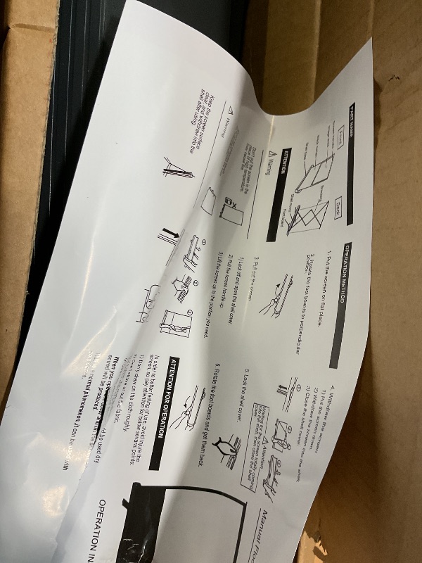 Photo 1 of **DIRTLIHONG Floor Rising Projector Screen Indoor & Outdoor 16:9 HD Portable Matte White Projection Screen for Long Standard Projector Fast Setup for Movies, Office Presentations & More (100 Inch/16:9)