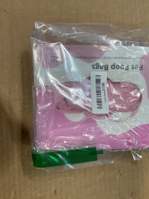 Photo 1 of 125 Count Cat Poop Bags Cherry Blossom Scented with Handles, Disposable Litter Bags for Pet Poop, Extra-Thick Dog Kitty Waste Bags Easy Tie Leak-Proof Strengthen, Pink