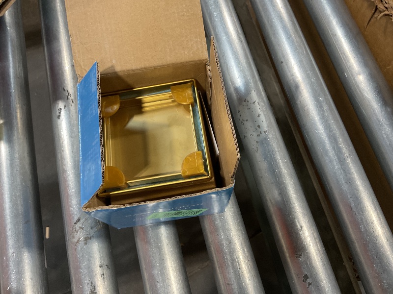 Photo 1 of ***COLOR GOLD*** SaniteModar Square Shower Drain 4 inch Comes with Tiled Stealth and 304 Stainless Steel Brushed 2 in 1 Panels. The Shower Drain is Equipped Hair Filters and Threaded Joint with Rubber Seal