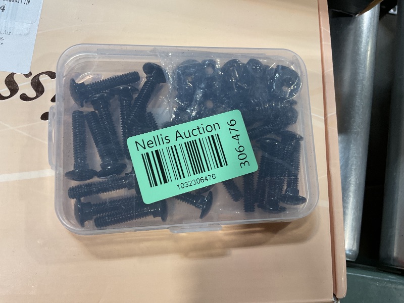 Photo 1 of 20 Sets 1/4-20 x 1-1/4" Carriage Bolt Kit, Round Head Square Neck, Black Carriage Bolts and Hex Nuts Set with Flat Washers