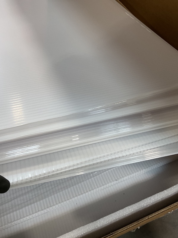 Photo 1 of **SELLING FOR PARTS AS PARTIAL SET. ONE BOX OF TWO**IDEALHOUSE 8X10 FT Greenhouse for Outdoors, Lockable Door and Ajustable Roof Vent, Polycarbonate Greenhouse with Water Gutter System, Aluminum Walk-in Greenhouses, for Backyard, Lawn